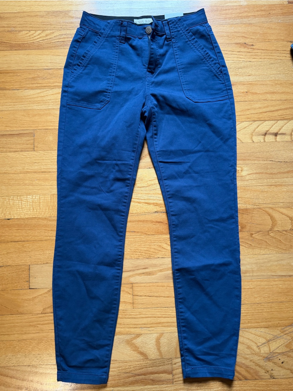 Knox Rose Navy Mid Rise Anklet Pants